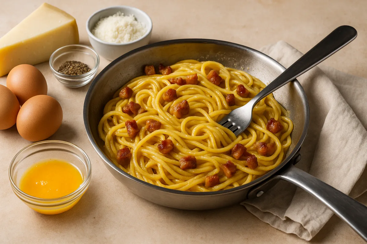 Come si ottiene una carbonara cremosa senza panna? Il trucco degli chef romani