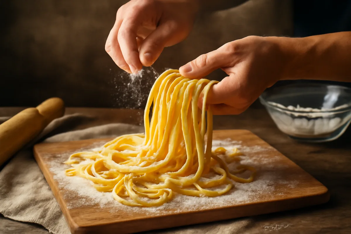 Tagliatelle fatte a mano: il segreto per evitare che si incollino
