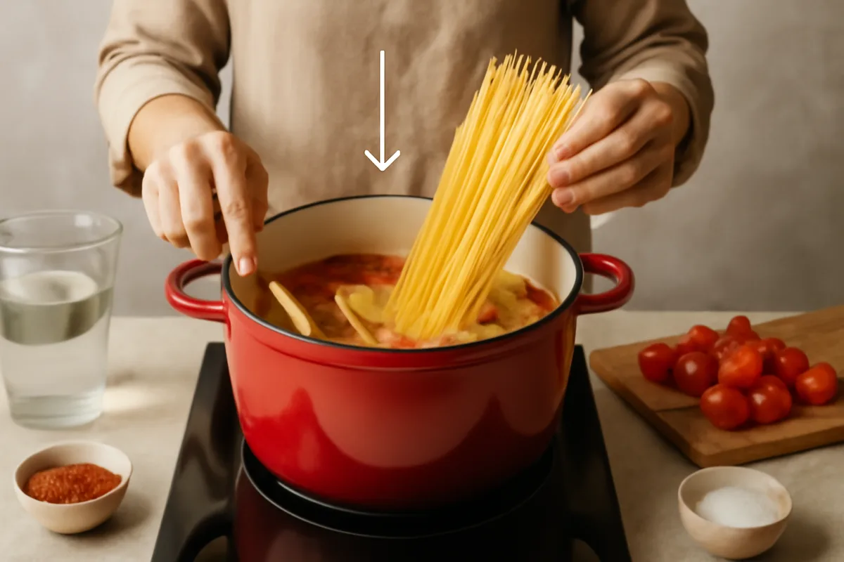 Come cuocere la pasta senza scolarla: la tecnica one-pot spiegata passo per passo