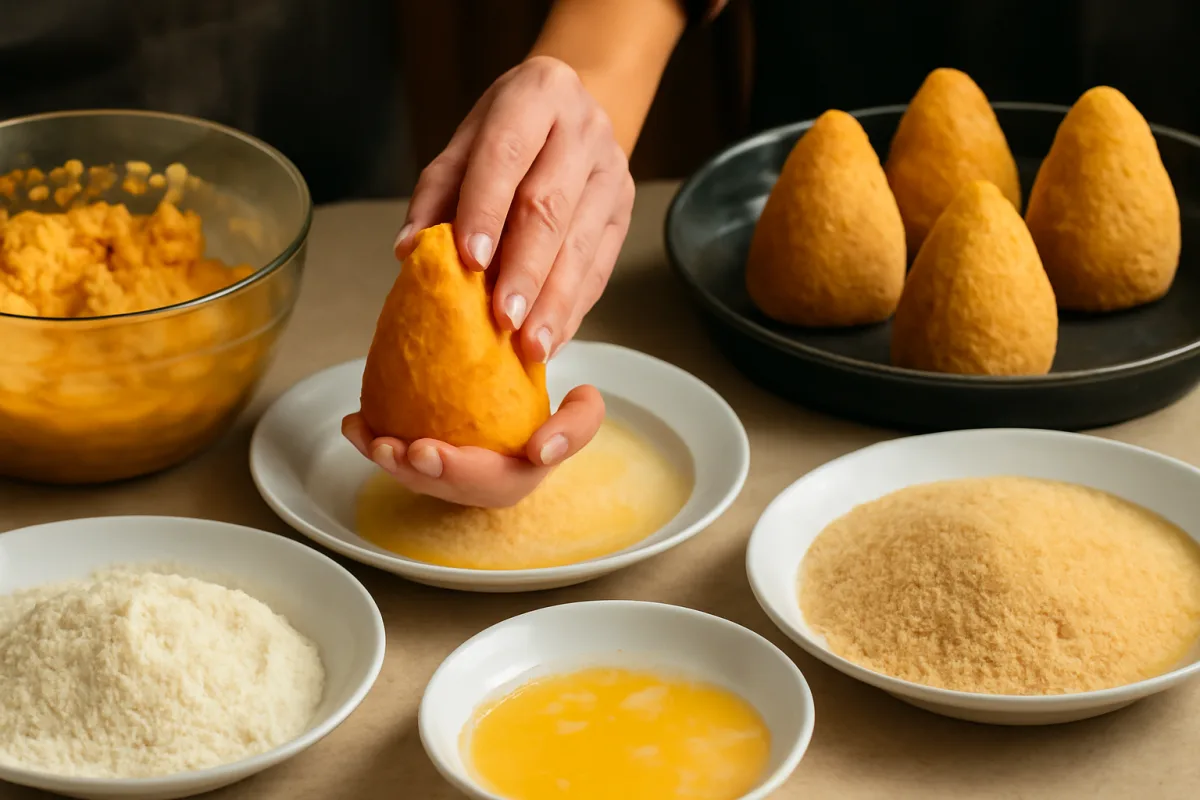Arancini siciliani: come modellare e impanare per un risultato dorato e croccante